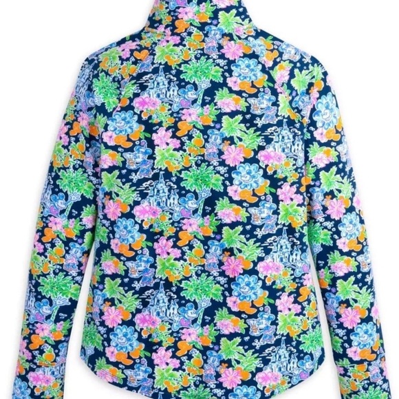 Lilly Pulitzer x Disney Women's Vibrant Floral 1/2 Zip - Picture 2 of 10